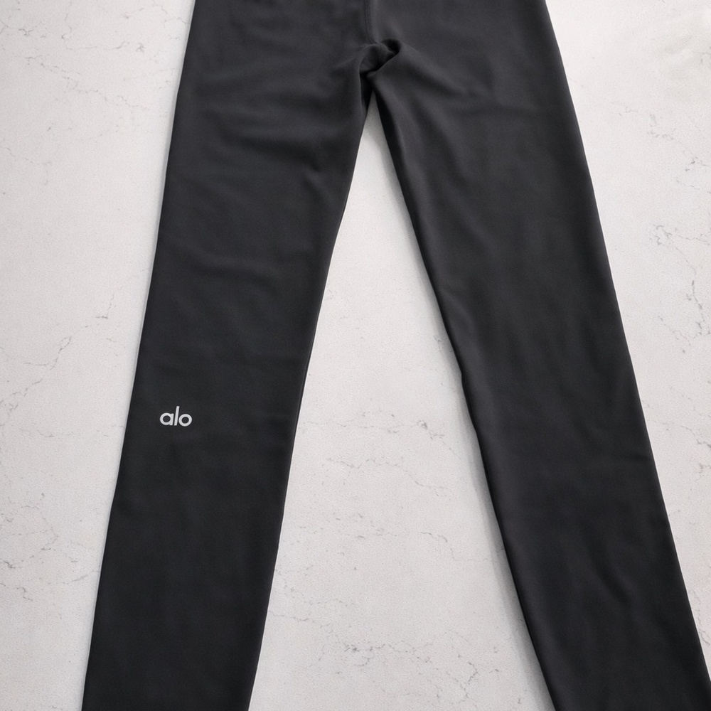 Alo Yoga Gray High Waisted Leggings Sculpting Yoga Pants Size S